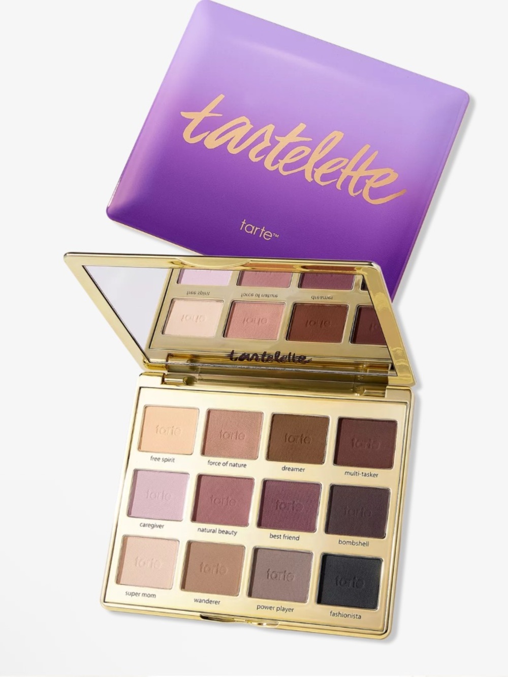 tarte Tartelette Eyeshadow Palette - Purple Case with Neutrals & Mauve Shades